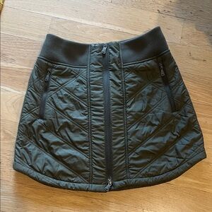 Prana Dark Green Quilted Mini Skirt